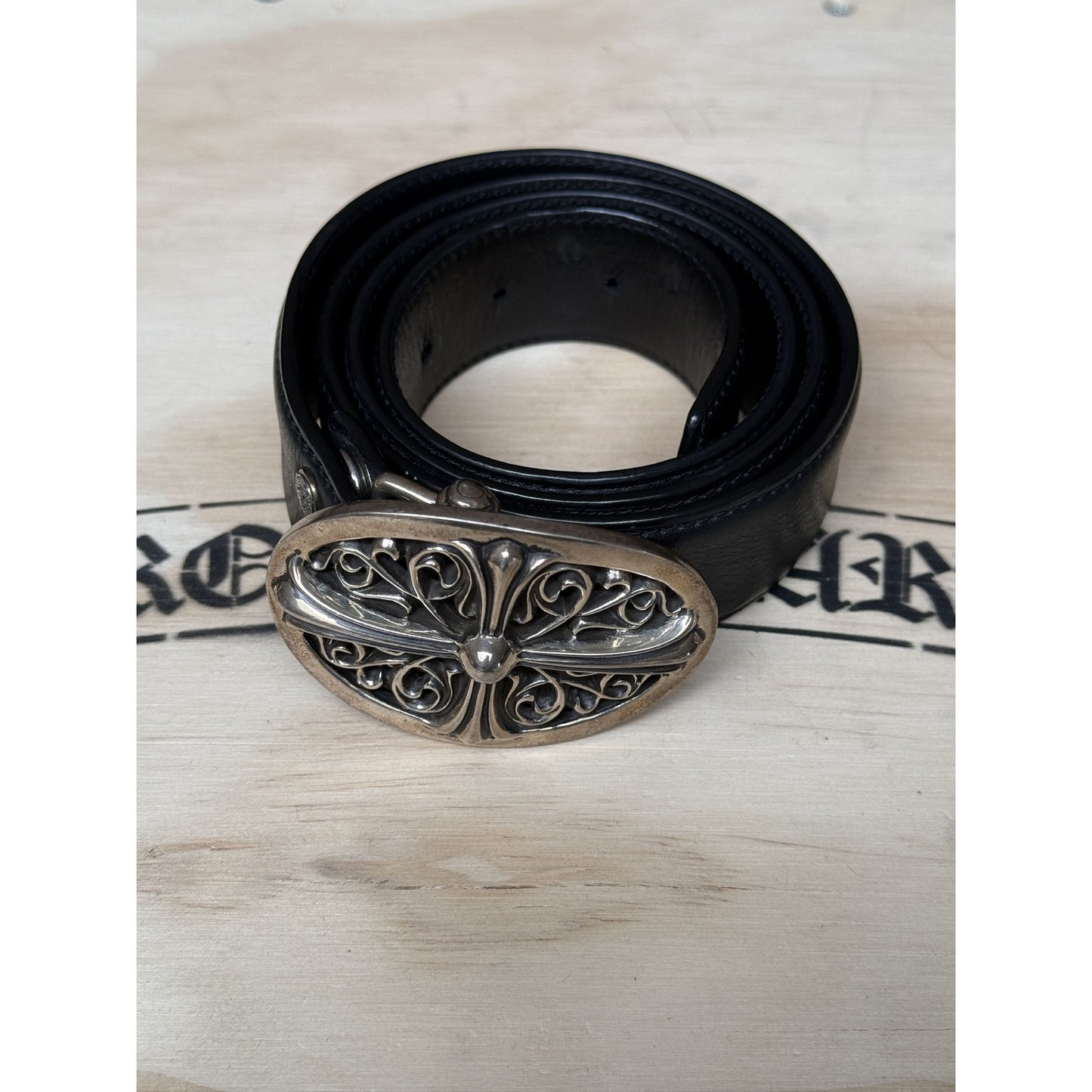 chrome hearts cross buckle belt