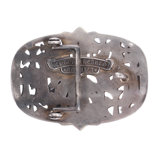CHROME HEARTS 1.5" SILVER CEMETERY BUCKLE