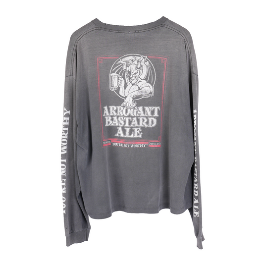 VINTAGE ARROGANT BASTARD ALE FADED LONG SLEEVE T-SHIRT