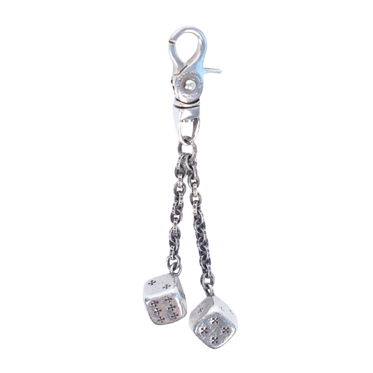 CHROME HEARTS DBL DICE KEYCHAIN