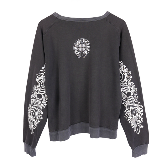 CHROME HEARTS VINTAGE TWO TONE FLORAL DAGGER LONG SLEEVE