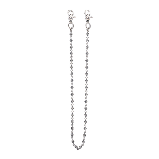 CHROME HEARTS 36 LINK DOUBLE LOBSTER FLEUR BALL WALLET CHAIN