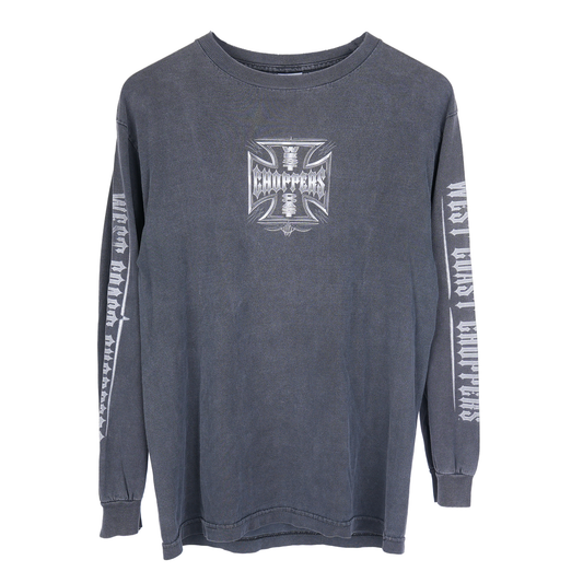 WCC LOGO GREY FADED LONG SLEEVE LONG BEACH T-SHIRT