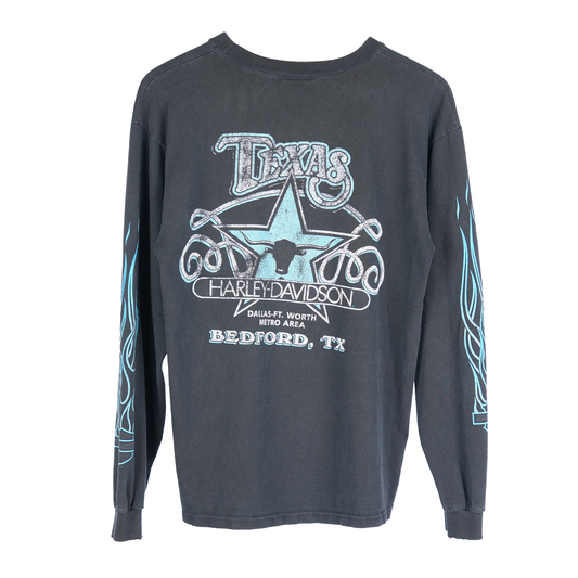 VINTAGE HARLEY DAVIDSON BLUE FLAME LONG SLEEVE TEE