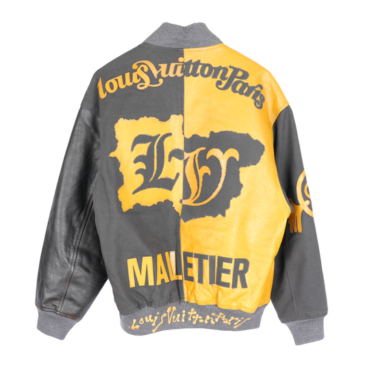 LOUIS VUITTON CANVAS LEATHER BOMBER JACKET