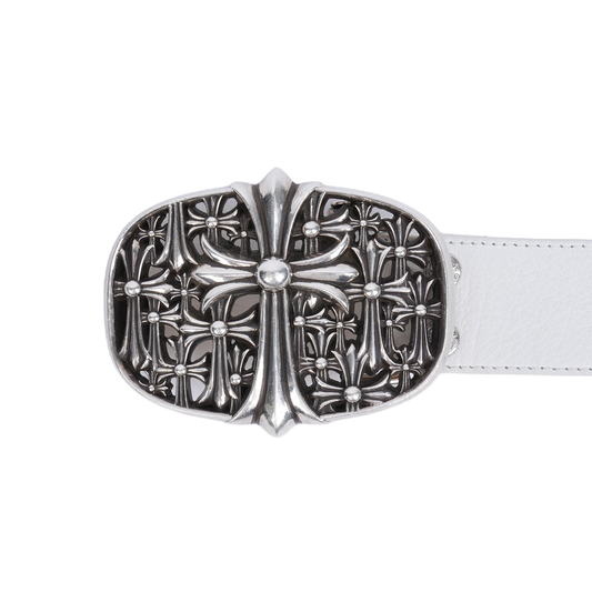 CHROME HEARTS CEMETERY BELT WHITE STRAP