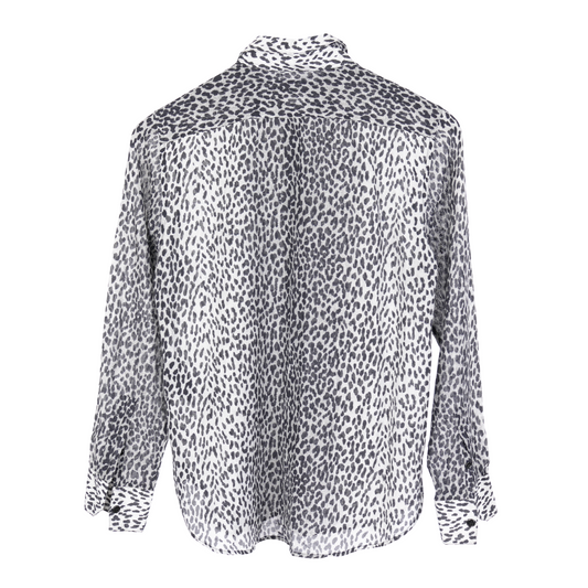 SAINT LAURENT PARIS BABY CAT PORINT BUTTON UP SHIRT