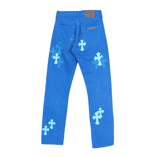 CHROME HEARTS BLUE LONDON JEANS