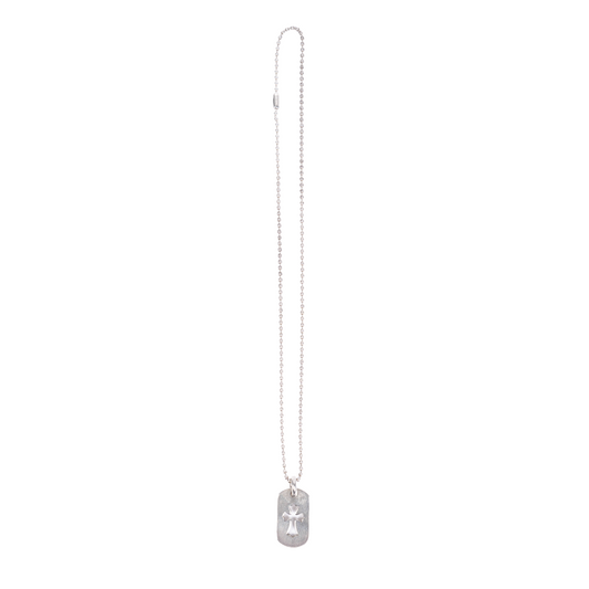 CHROME HEARTS CROSS CUT OUT DOG TAG NECKLACE