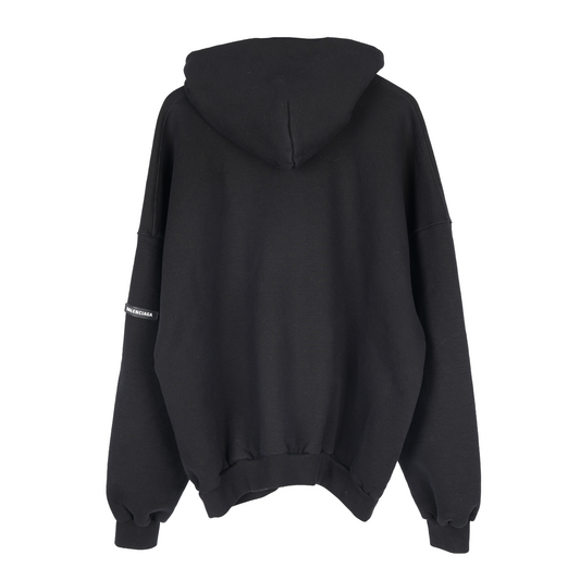 BALENCIAGA HEAVYWEIGHT LOGO ZIP UP HOODIE