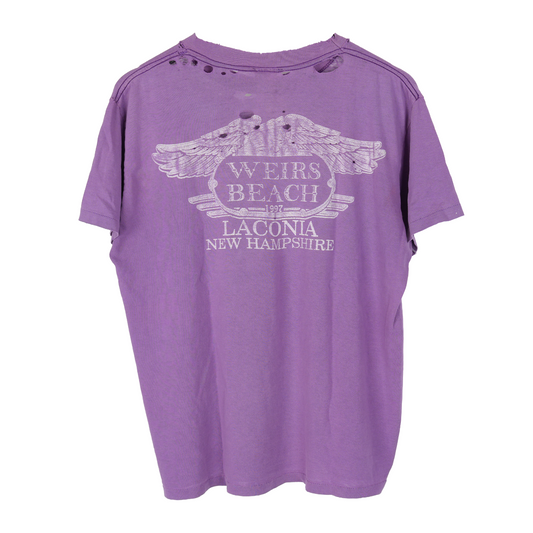 VINTAGE PURPLE BIKE WEEK '97 SKULL TEE