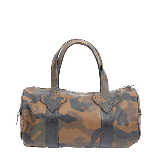 CHROME HEARTS CAMO LEATHER MINI DUFFLE