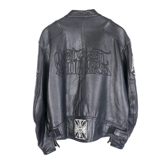 VINTAGE WEST COAST CHOPPERS BIKER LEATHER JACKET