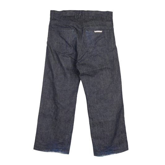 CHROME HEARTS INDIGO KS CUT JEANS SZ 32