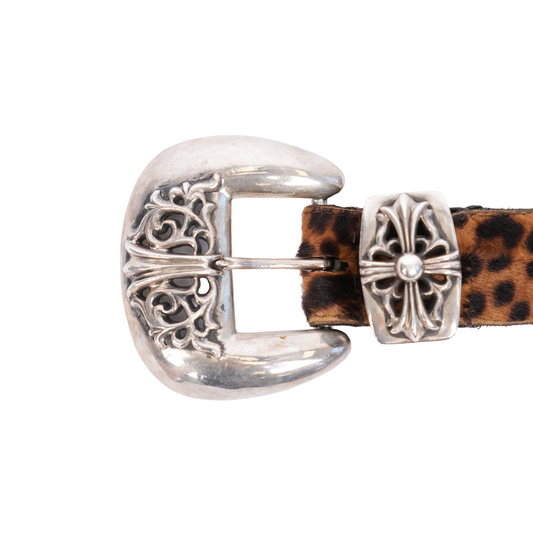 CHROME HEARTS CHEETAH 3 PIECE WESTERN BELT