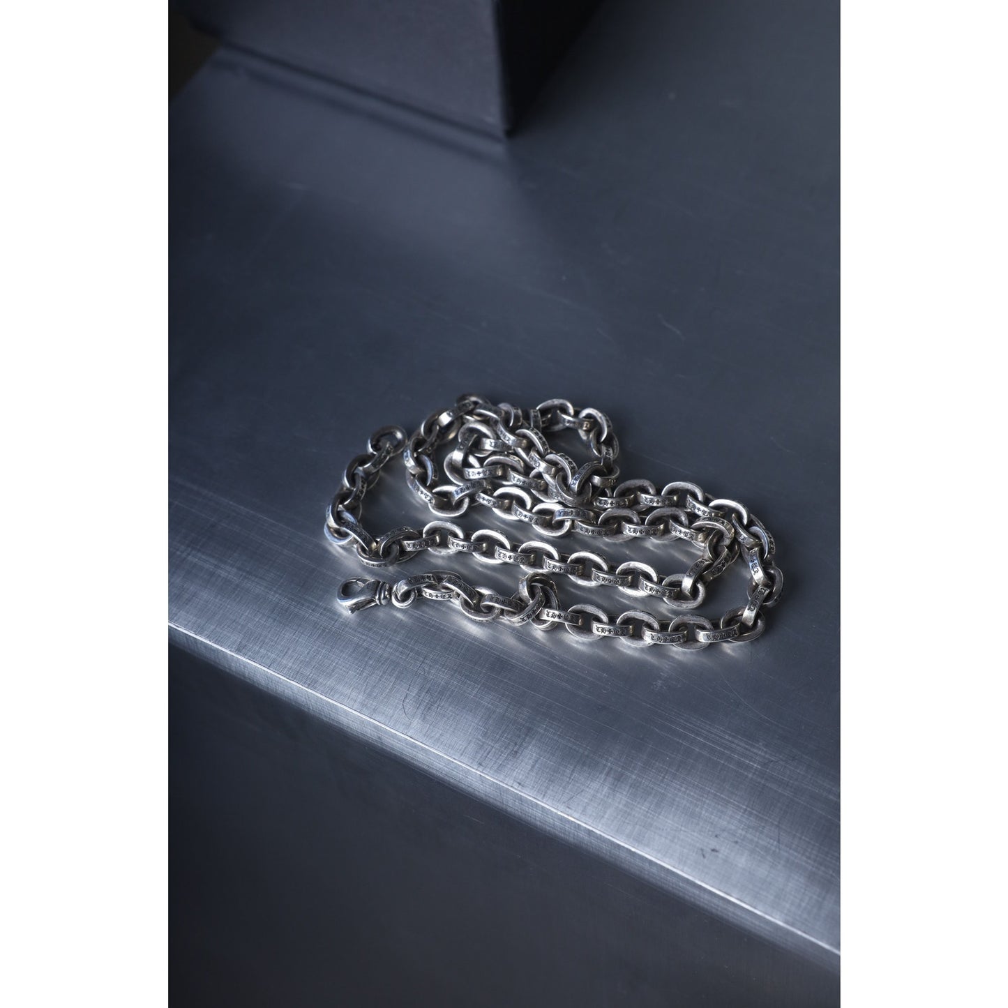 BIG CHROME HEARTS XL LARGE PAPER CHAIN NECKLACE 24"