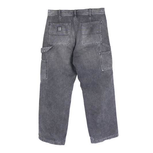 ERD Distressed Faded Black Carpenter Pants