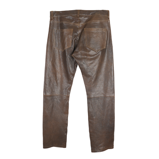 ENFANTS RICHES DÉPRIMÉS ERD BROWN LEATHER PANTS