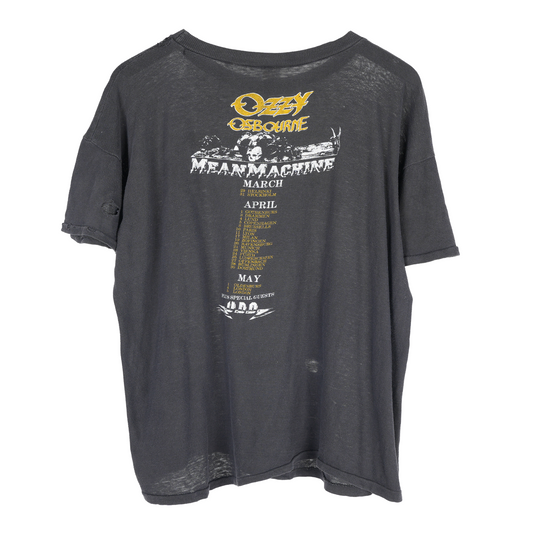 VINTAGE 1980's OZZY OSBOURNE EUROPEAN TOUR MEAN MACHINE TEE