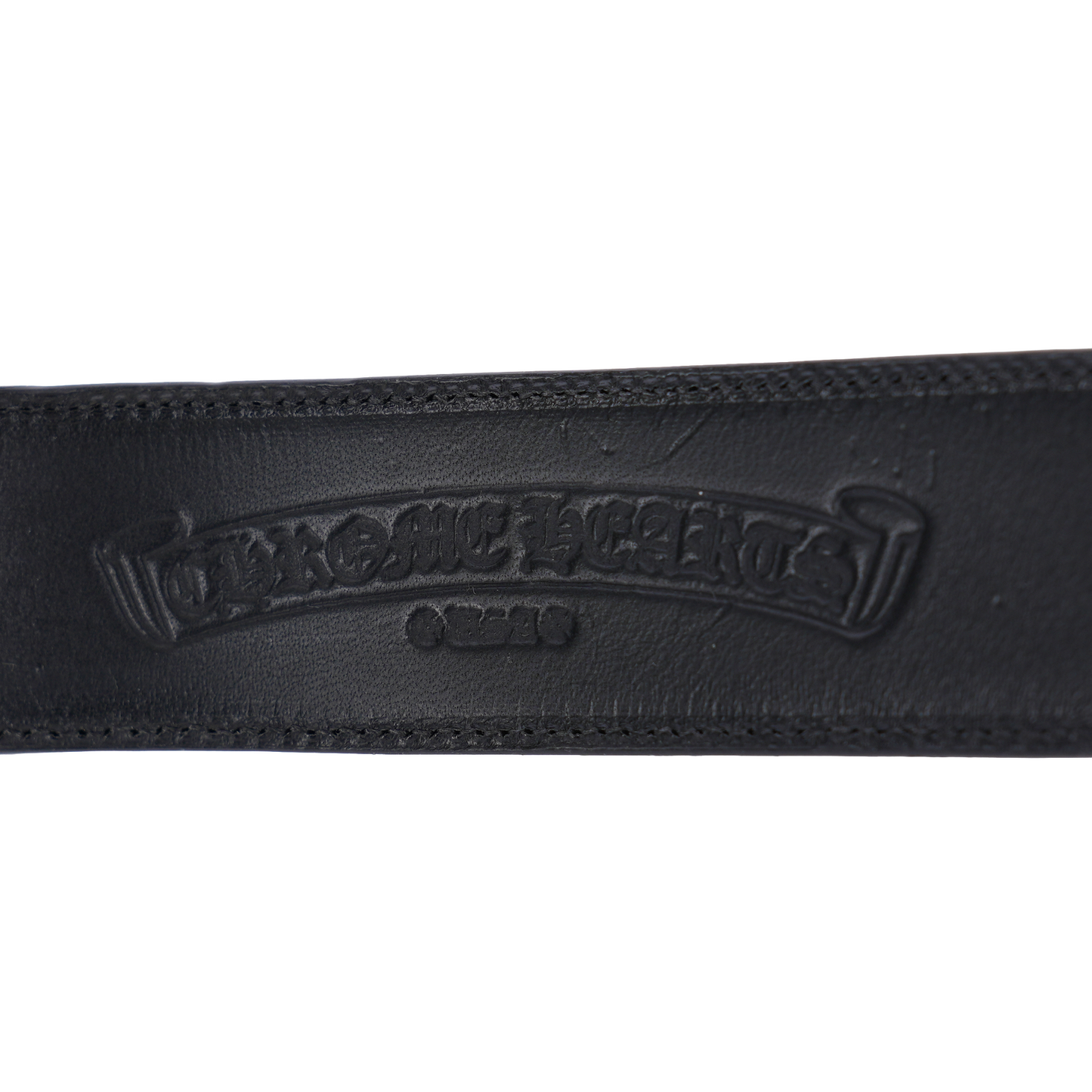 CHROME HEARTS CEMETERY BELT WITH BLACK STRAP