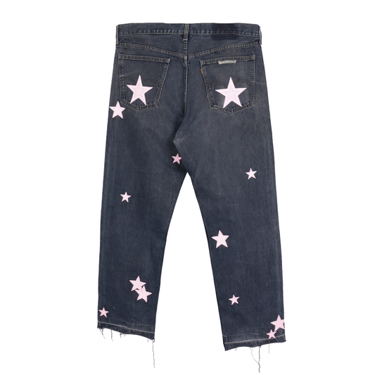 CHROME HEARTS PINK STAR PATCH LEVI'S ORANGE TAB DENIM