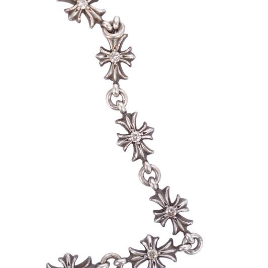 CHROME HEARTS DIAMOND TINY E BRACELET 12 LINK
