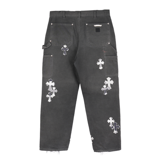 CHROME HEARTS SEX RECORDS DOUBLE KNEE CARPENTERS WHITE CAMO PATCH