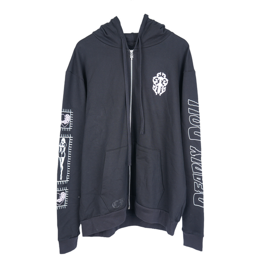 CHROME HEARTS DEADLY DOLL ZIP UP HOODIE