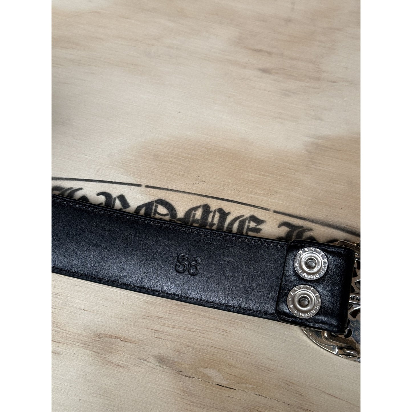 chrome hearts cross buckle belt