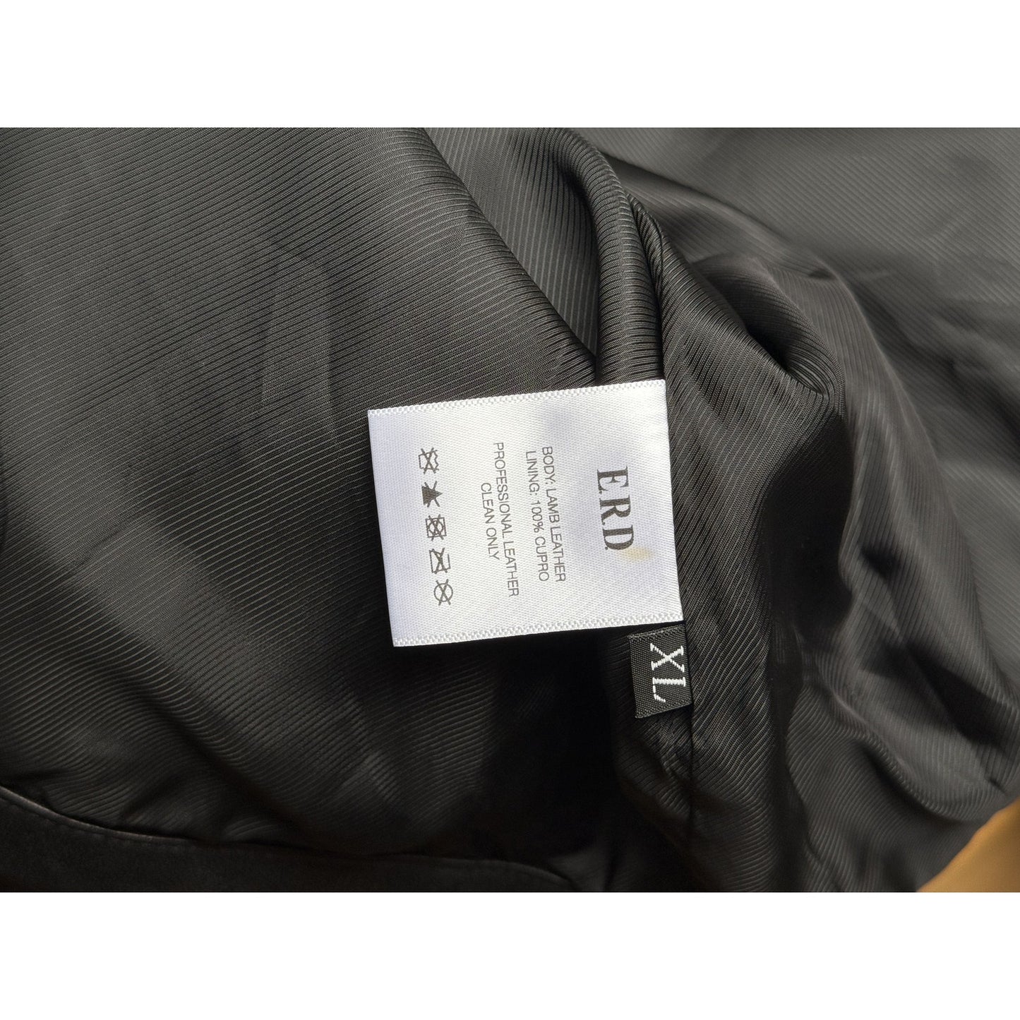 ERD Leather Techno Logo Coach Jacket XL