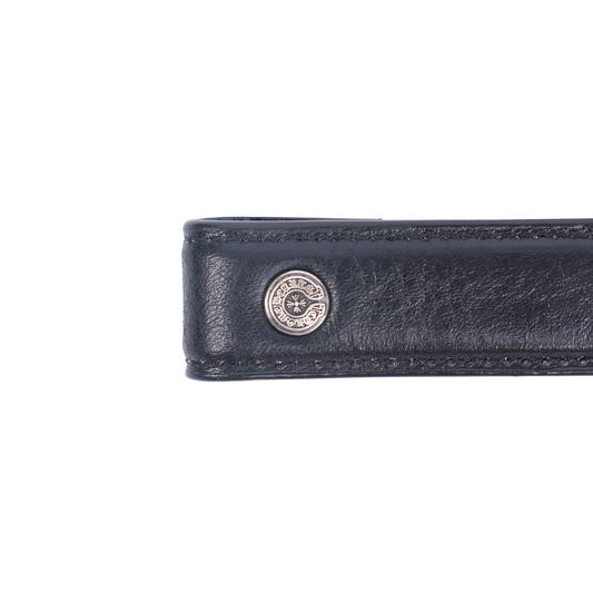 CHROME HEARTS PLAIN BLACK BELT STRAP 1 INCH SIZE 34 BRAND NEW