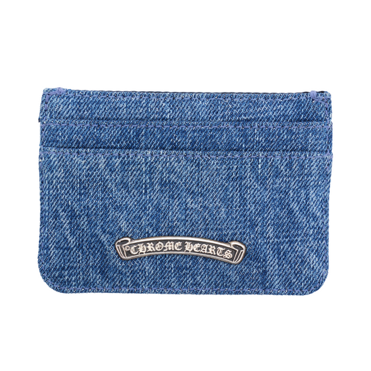 CHROME HEARTS DENIM PATCH CARD HOLDER