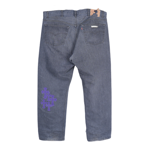 CHROME HEARTS PURPLE ST. BARTH LEVI DENIM