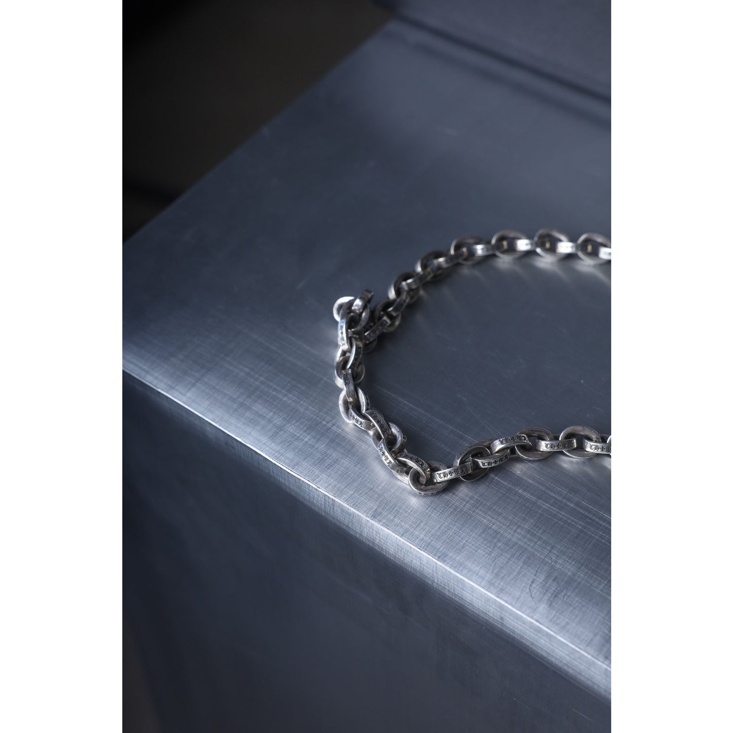 BIG CHROME HEARTS XL LARGE PAPER CHAIN NECKLACE 24"