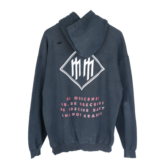 MARYLIN MANSON BLACK THRASHED HOODIE