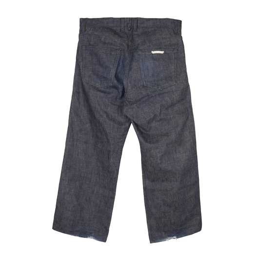 CHROME HEARTS INDIGO KS CUT JEANS SZ 34