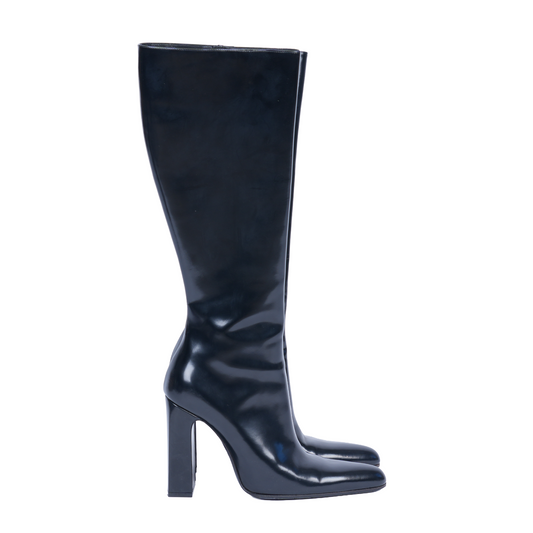 BALENCIAGA KNEE HIGH LEATHER BOOTS