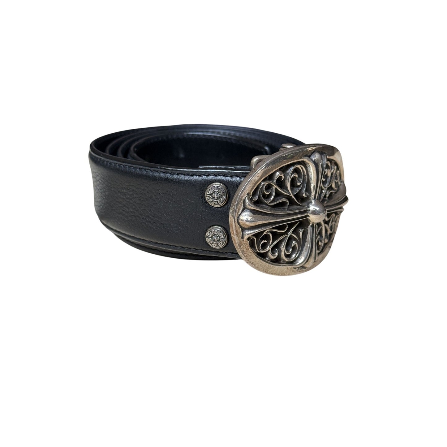 chrome hearts cross buckle belt