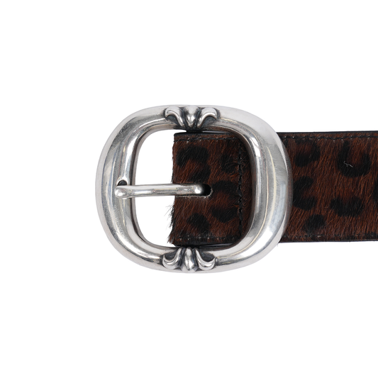 CHROME HEARTS BLACK CHEETAH BELT