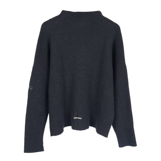 CHROME HEARTS BLACK PIMA COTTON MOCK NECK SWEATER
