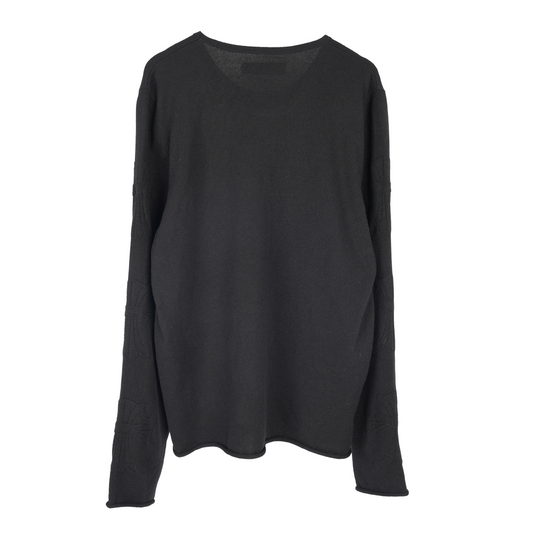 CHROME HEARTS FULL CASHMERE EMBROIDERED CROSS SLEEVE SWEATER