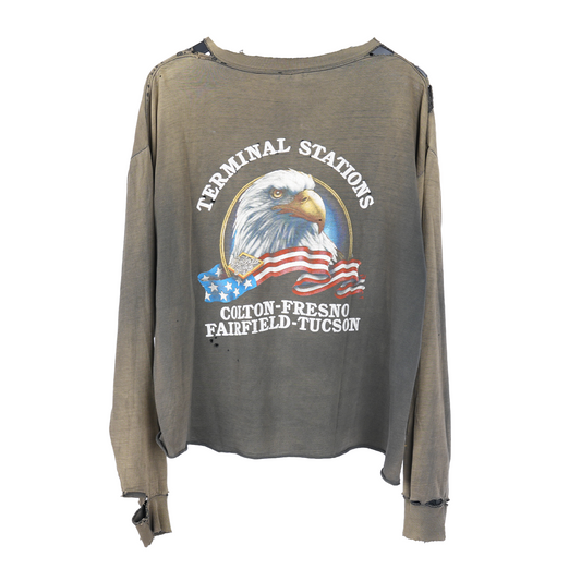 VINTAGE HARLEY DAVIDSON 3D EMBLEM EAGLE LONG SLEEVE T-SHIRT