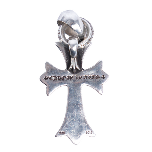 CHROME HEARTS DIAMOND HEART CROSS PENDENT