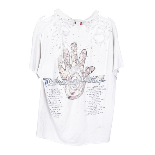 THRASHED LOLLAPALOOZA '94 WHITE T-SHIRT