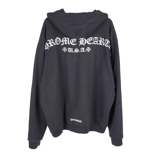CHROME HEARTS T BAR LOGO DAGGER ZIP UP HOODIE