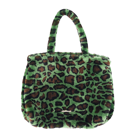 CHROME HEARTS GREEN CHEETAH TOTE BAG