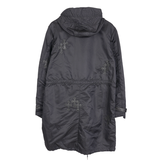 CHROME HEARTS BLACK PATCH RAIN COAT