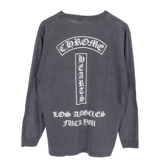CHROME HEARTS FADED VINTAGE LOS ANGELES T BAR LONG SLEEVE
