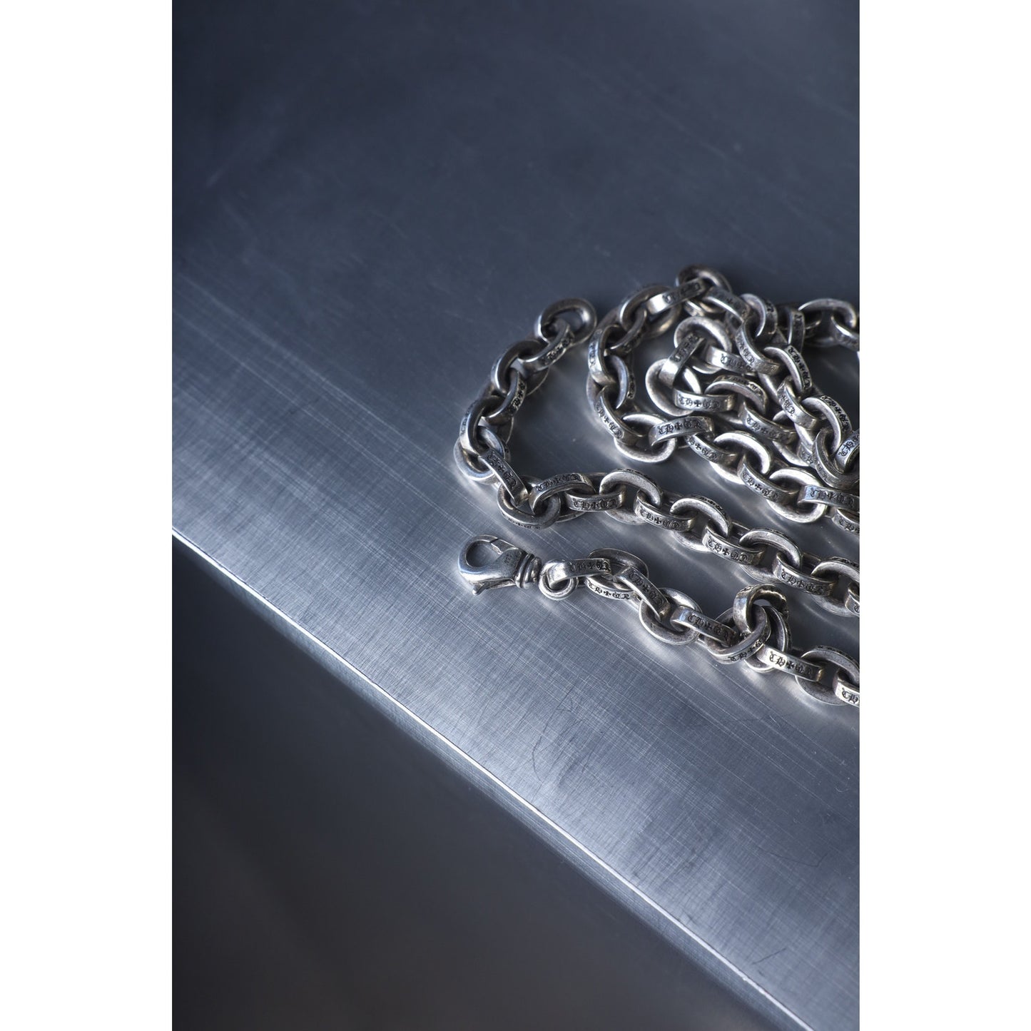 BIG CHROME HEARTS XL LARGE PAPER CHAIN NECKLACE 24"