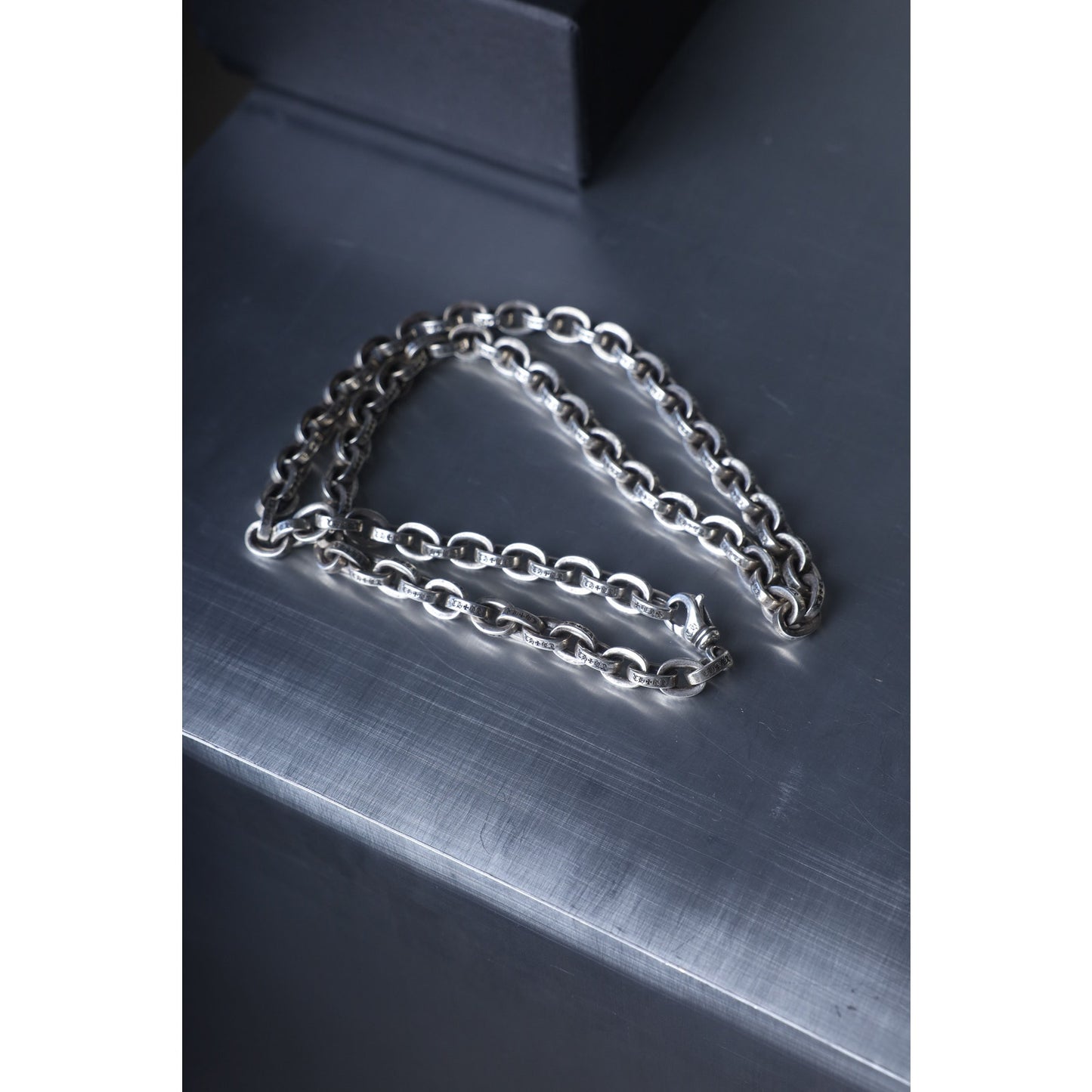 BIG CHROME HEARTS XL LARGE PAPER CHAIN NECKLACE 24"